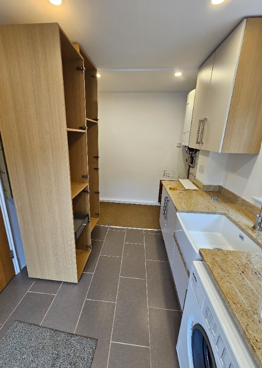 Oak Open Shelving Utility - Utility Rooms in Chesham