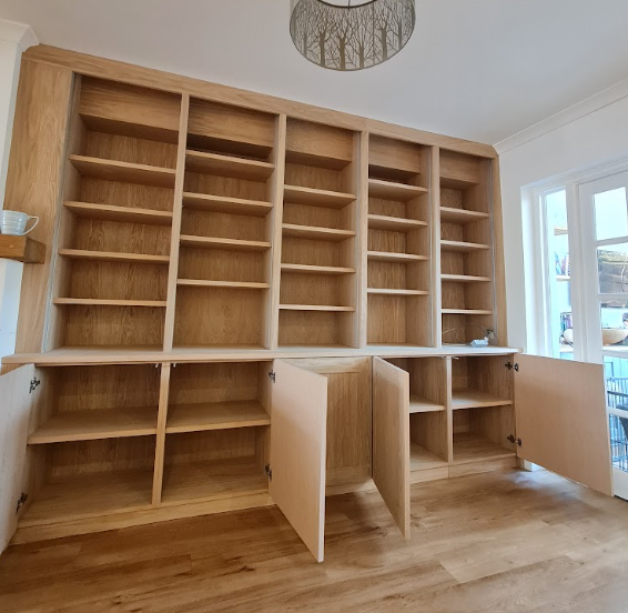 Oak Library Alcove Shelving - Alcove Units in Chesham