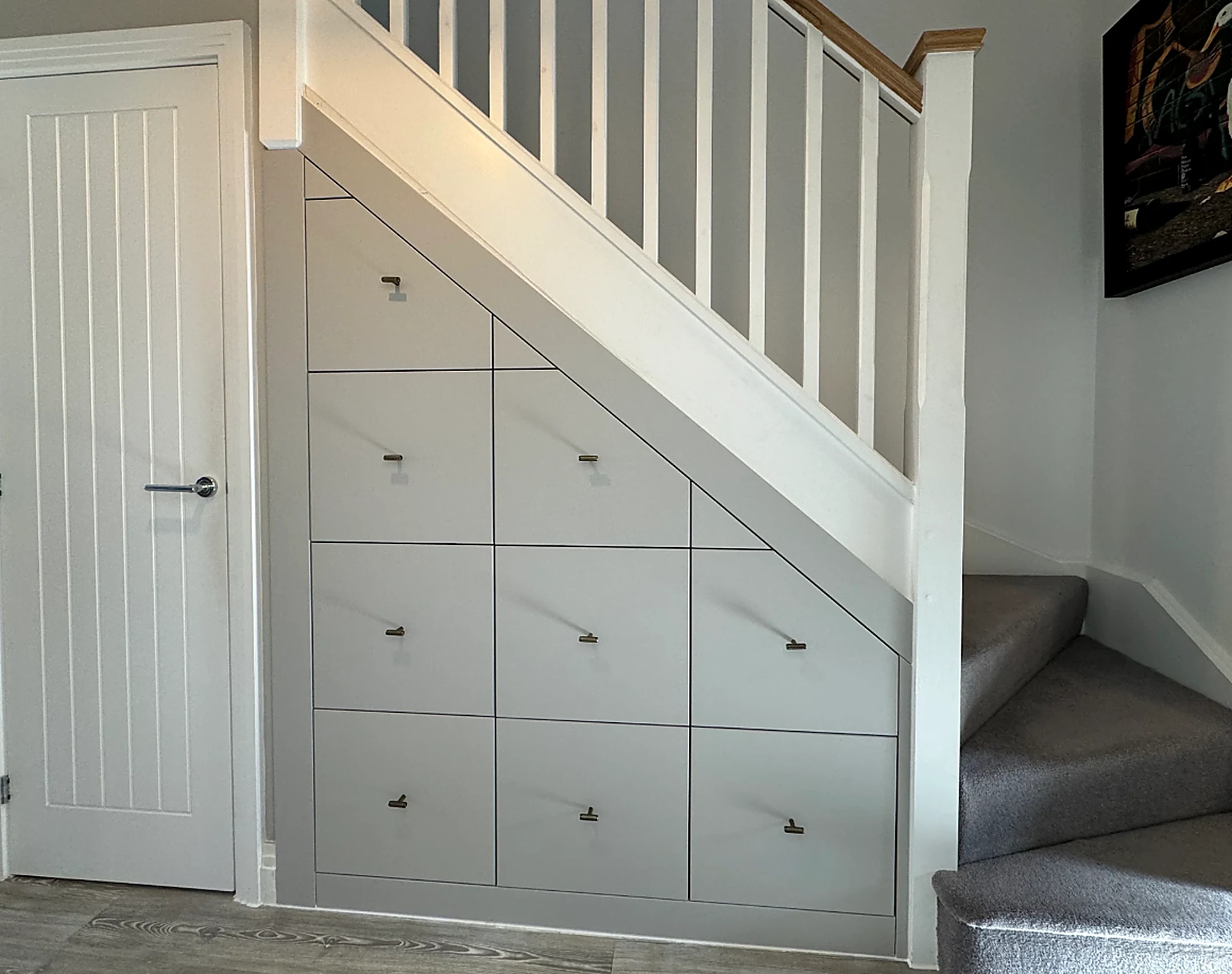 Light Grey Understairs Drawers - Staircases in Princes Risborough